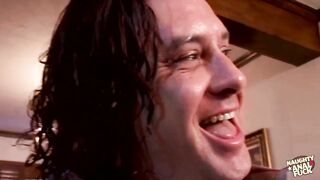 Hawt blondie gets double permeated by 2 huge rods