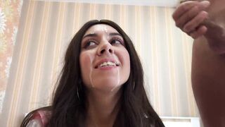 double penetration - That babe gets screwed in the twat and booty at the same time, that babe groans sexually, and the lads cum a lot on her face