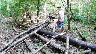 eighteen years old skip school to have sex in the forest, banging outdoors instead of gonna school, consummate body barely legal