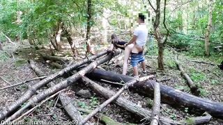 eighteen years old skip school to have sex in the forest, banging outdoors instead of gonna school, consummate body barely legal