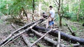 eighteen years old skip school to have sex in the forest, banging outdoors instead of gonna school, consummate body barely legal