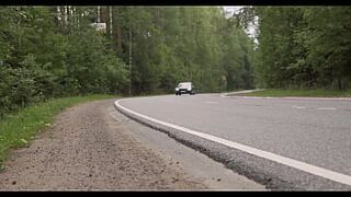 Hot hitchhiker Eva Lexx got her 1st ass slam with a stranger who drilled her hard in the booty FLX006P01