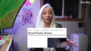 REAL LIFE PUBLIC EXHIBITIONIST PLAYS MANGA FLASHING GAME: Secret Flasher Sereka-san