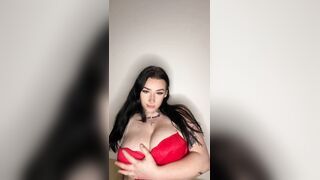 Breasty british teen striptease JOI