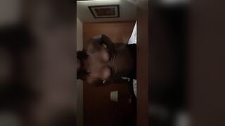 Bored Teenage black angel with locs disrobes in nature's garb preparing to masturbate