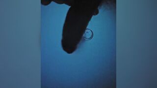 Str8 POV solo butt and teabag viewing. POV facial jizz flow