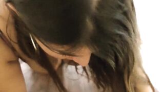 A Obese Latin babe Bombshell Gets Banged by 2 Ebony Studs