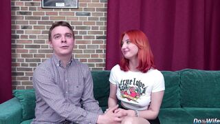 Redheaded Wife Emma Korti Gets Anally Creampied as Spouse Watches