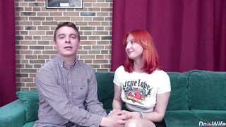 Redheaded Wife Emma Korti Gets Anally Creampied as Spouse Watches