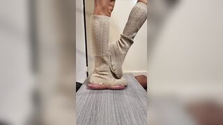 Barbie trample hard jock and balls with high boots No.40