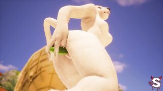 Fur three-some ends in creampie and squirting in intensive Wild Life sex