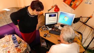 big beautiful woman redhead smashed in her large butt