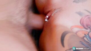 Tanya Virago brings her large breasts, taut vagina and jock-sucking throat to the kitchen