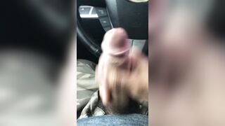 Large Dong Solo POV Stud Jerking Off In Car Til Cum ????