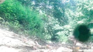 Nude woods waking with big jizz flow