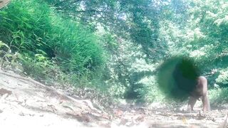 Nude woods waking with big jizz flow