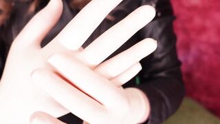 ASMR: latex gloves, ripping medical gloves.