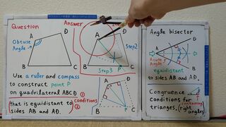 Tokyo 2024-first [1]Q9 Draw an Angle Bisector.[JapanMath]