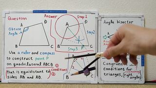 Tokyo 2024-first [1]Q9 Draw an Angle Bisector.[JapanMath]