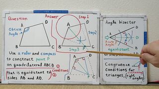 Tokyo 2024-first [1]Q9 Draw an Angle Bisector.[JapanMath]