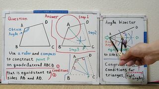 Tokyo 2024-first [1]Q9 Draw an Angle Bisector.[JapanMath]