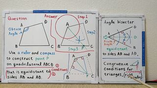 Tokyo 2024-first [1]Q9 Draw an Angle Bisector.[JapanMath]