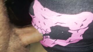 My throat and mouth are banged with a giant dong