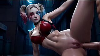 Harley quinn sucks a large wang (AI GENERATED)