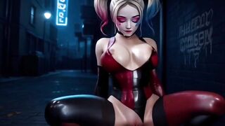 Harley quinn sucks a large wang (AI GENERATED)