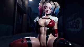 Harley quinn sucks a large wang (AI GENERATED)