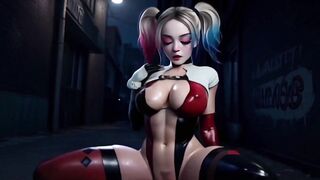 Harley quinn sucks a large wang (AI GENERATED)