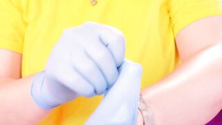 Asmr Movie scene with Medical Nitrile Gloves