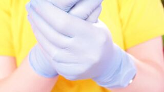 Asmr Movie scene with Medical Nitrile Gloves