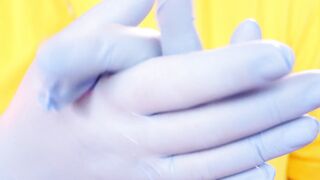 Asmr Movie scene with Medical Nitrile Gloves