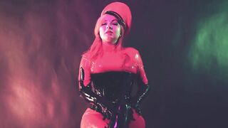 Large Natural Breasts mother I'd like to fuck in latex rubber fetish shiny garments.