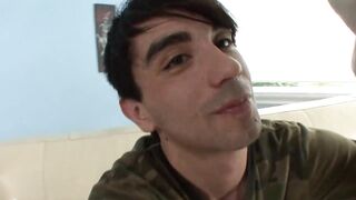 Tatted And Pierced Brunette hair Gets A Thick Anal Creampie SQF