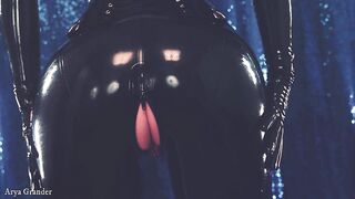 Raunchy Pear Butt mother I'd like to fuck wearing latex rubber fetish shiny garments.