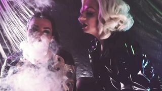 Smokin' Sexy Latex MILFs Unfathomable Thong-on Screw!