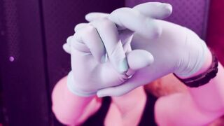 ASMR with nitrile gloves fetish.