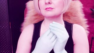 ASMR with nitrile gloves fetish.