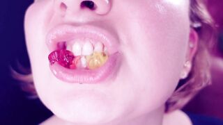 Eating Chewing Fetish: Giantess Vibes. No Chances for Little Jelly TeddyBears!