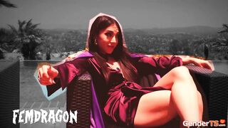 T-girl Femdragon Kasey Kei is anal banged