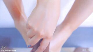 Amateur Lalin girl’s Oiled Body and Foot Play Dream – POV