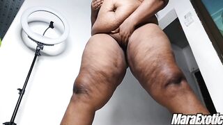 Overweight Booty Cellulite Haunches Black Squirting Climax