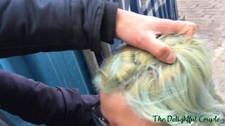 Me corro en la cara de mi Ex después de una mamada pública y hace un Cumwalk en Leidseplein, Ámsterdam