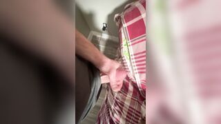 Stocking my cut jock hot penis