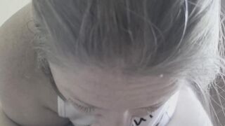 Wife gives a Sunday afternoon surprise sloppy oral previous to the Halloween party