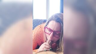 Listen to the sounds of her mouth with a shlong in it