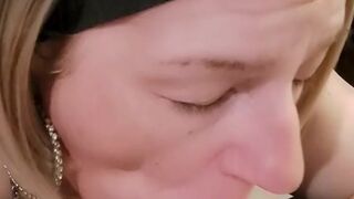 SEXY BLOND mother I'd like to fuck IN TRAINING SWALLOWS!