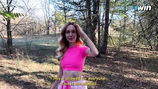 Met a strange cutie in the forest and banged her right away - Loly Nebel